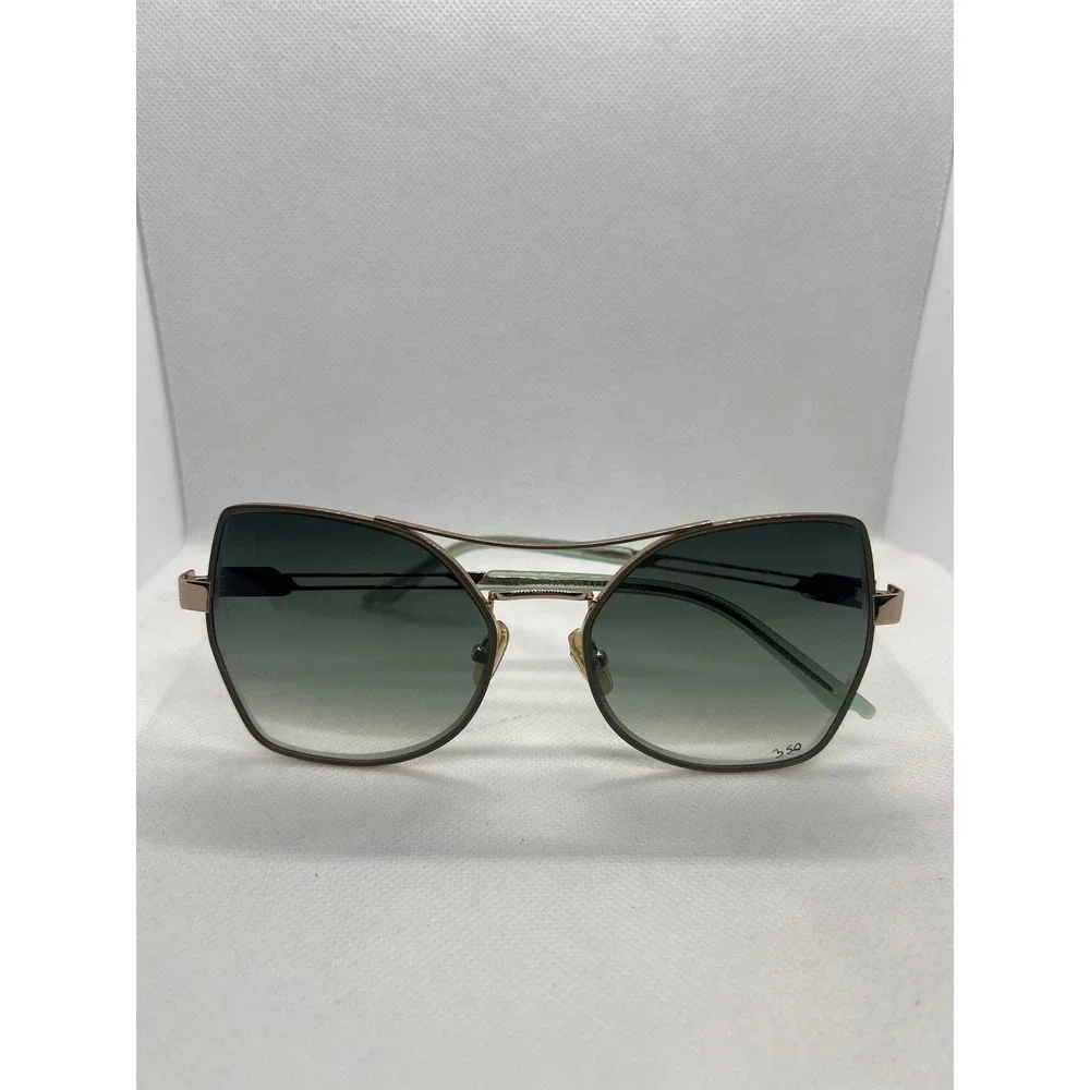 Coco and Breezy‎ Geometric Cat Eye Sunglasses Gold Green Gradient 56-17.5-145
